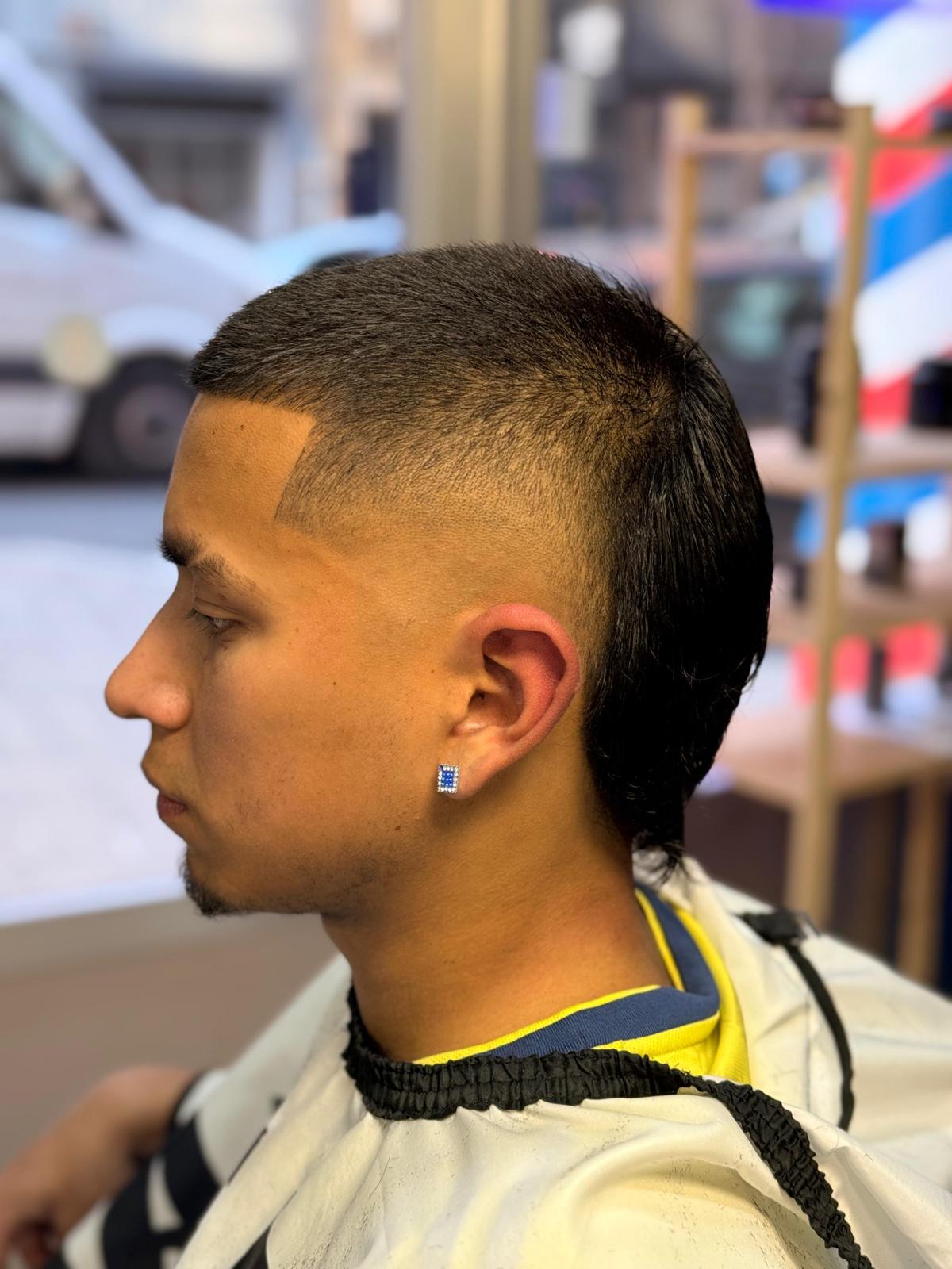Fade con mullet